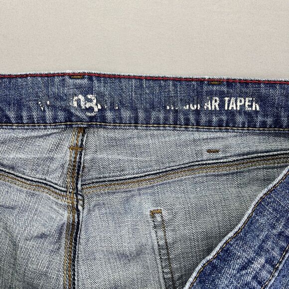 Wrangler Regular Taper Fit Men's Blue Jeans Size 40x30 MTF26CL Denim - Picture 13 of 16